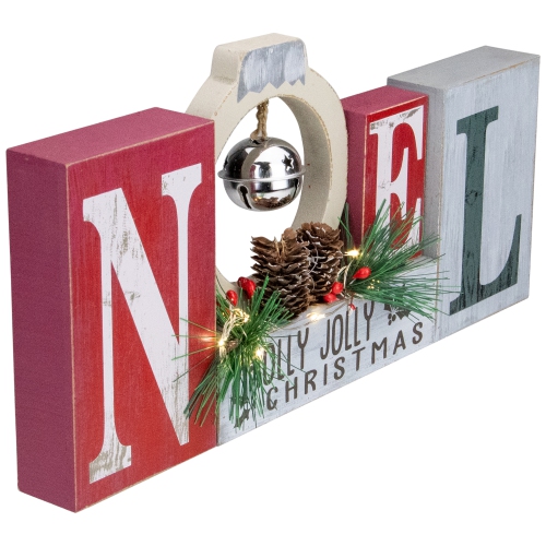 Affiche de Noël lumineuse Noël de Noël Noël avec clochette de Noël à DEL de 13 po