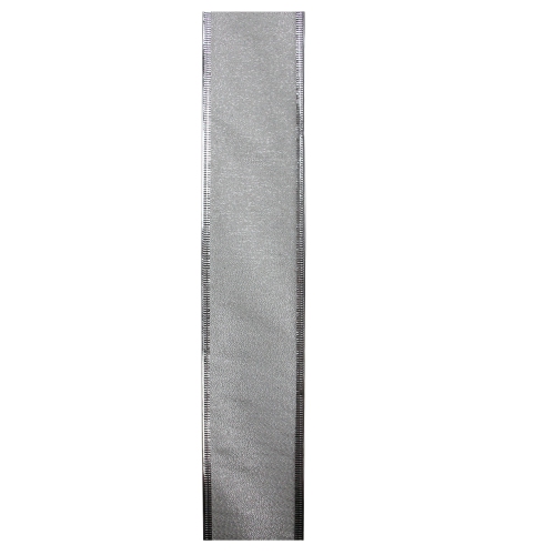 Pack of 12 Gray and Silver Wired Christmas Craft Ribbons 2.5" x 120 Yards
