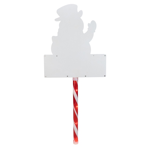 28.5" Lighted Snowman 'LET IT SNOW' Christmas Lawn Stake - Clear Lights