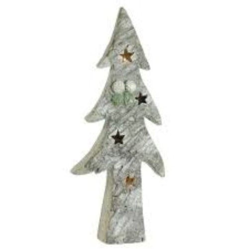 30" White and Green LED Lighted Glitter Artificial Christmas Tree Tabletop Decor