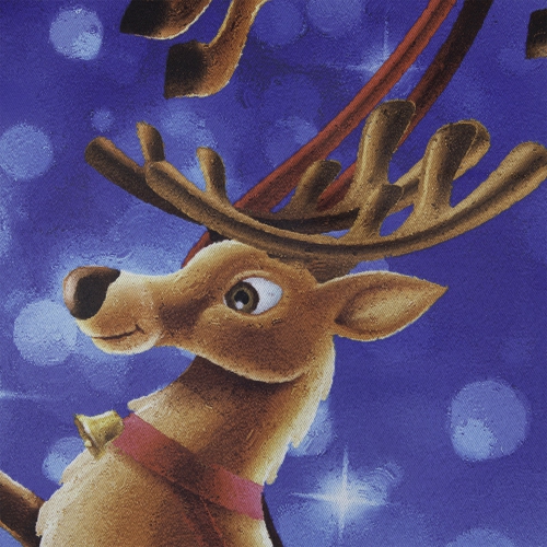 Santa and Reindeer Sleigh Ride Outdoor Garden Flag 28" x 40"