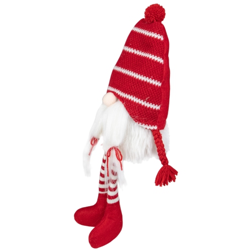18-Inch Red and White Plush Tabletop Sitting Christmas Gnome Figure