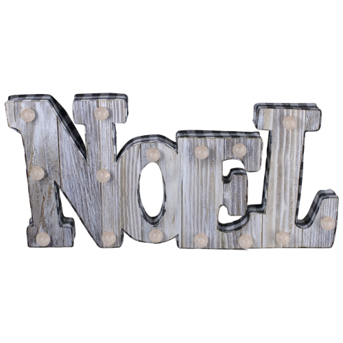 17" Lighted 3D Wooden "NOEL" Christmas Table Top Decor