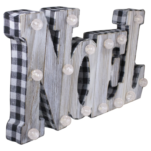 17" Lighted 3D Wooden "NOEL" Christmas Table Top Decor