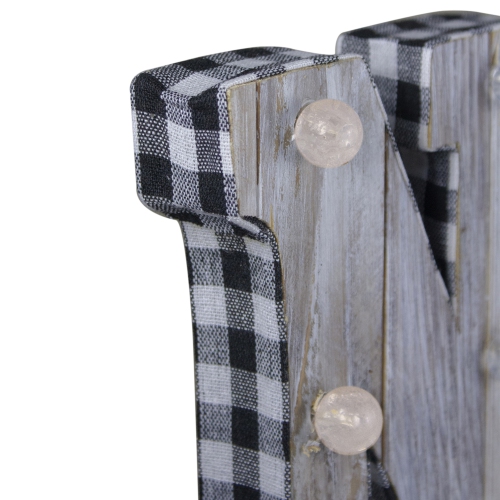 17" Lighted 3D Wooden "NOEL" Christmas Table Top Decor