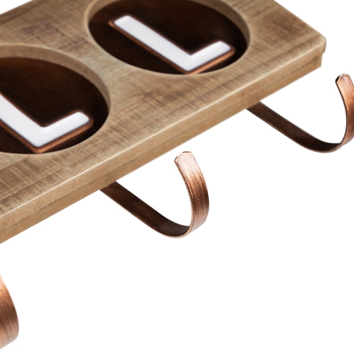 Crochet mural en bois, citrouille «&nbsp;automne&nbsp;», bronze, 20 po