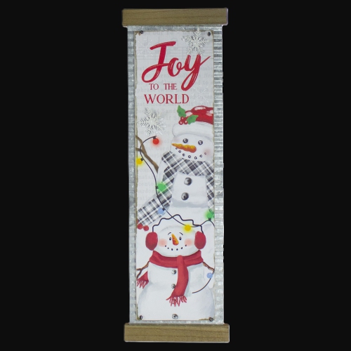 26-Inch Joy to the World Galvanized Christmas Wall Decor