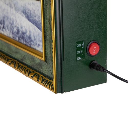 31" LED Lighted Musical Snowing Retro Truck Wall Plaque