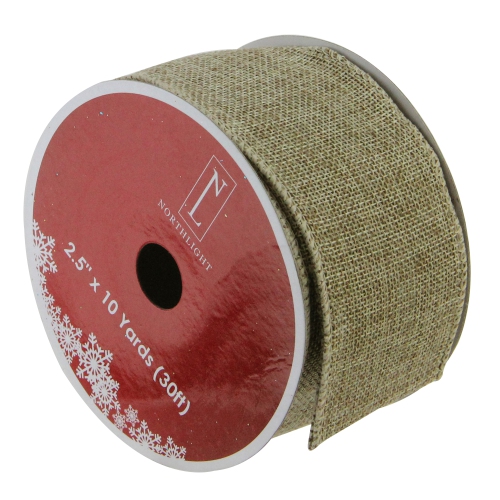 NORTHLIGHT  Pack Of 12 Christmas Wired Craft Ribbons - 2.5" X 120 Yards In Brown