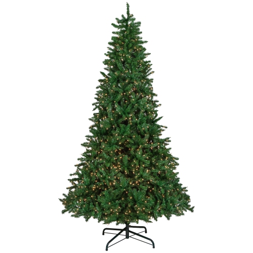 NORTHLIGHT  9' Pre-Lit Twin Falls Pine Artificial Christmas Tree, Clear Lights