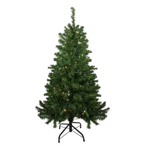 NORTHLIGHT  4' Pre-Lit Mixed Classic Pine Medium Artificial Christmas Tree - Warm Clear Led Lights