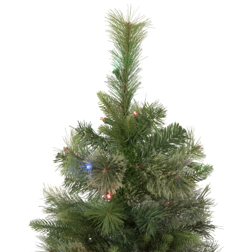 3' Pre-Lit Kingston Cashmere Pine Full Artificial Christmas Tree, Multi LED Lights