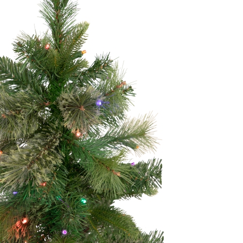 3' Pre-Lit Kingston Cashmere Pine Full Artificial Christmas Tree, Multi LED Lights