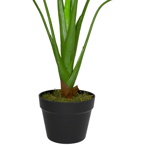 35" Potted Green Wide Leaf Monstera Artificial Floor Plant