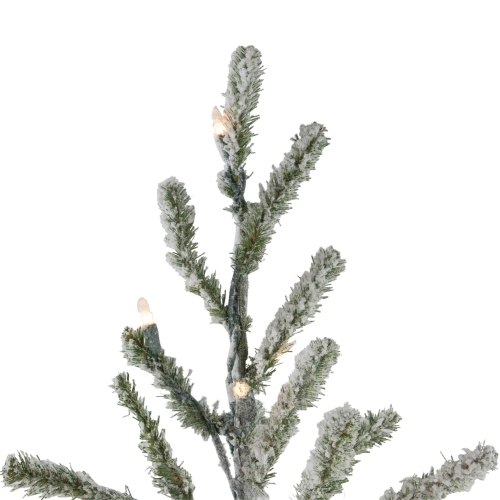 5' Pre-Lit Medium Flocked Alpine Twig Artificial Christmas Tree - Warm White Lights