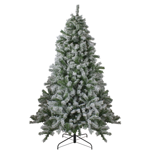 6.5' Flocked Winter Park Fir Artificial Christmas Tree - Unlit