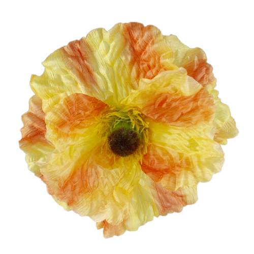 34" Orange Poppy Long Stem Flower Artificial Spring Floral Pick