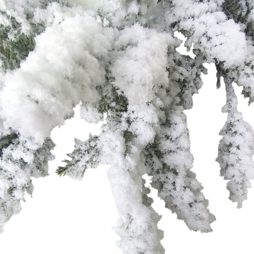 Heavily Flocked Artificial Pine Christmas Wreath, 16.5-Inch, Unlit