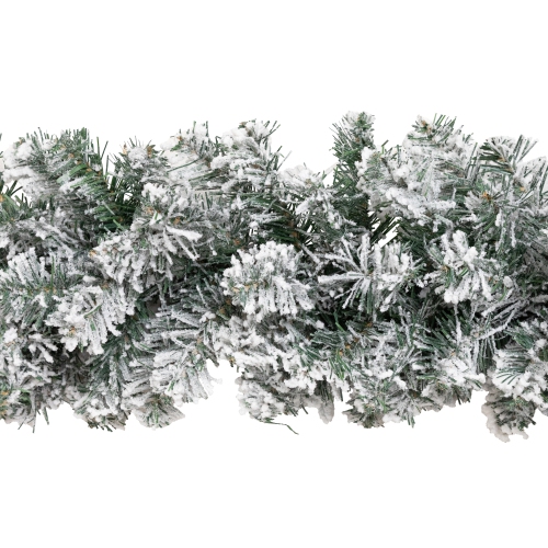 9' x 10" Flocked Madison Pine Artificial Christmas Garland, Unlit