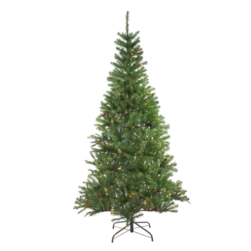 NORTHLIGHT  7' Pre-Lit Medium Vail Spruce Artificial Christmas Tree - Multi Lights