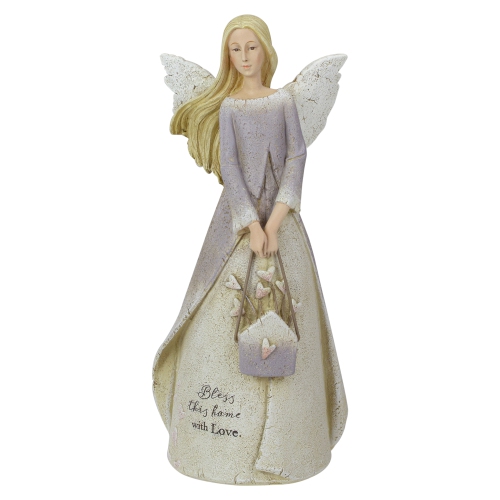 ROMAN  8.5" Bless This Home Religious Angel Figure