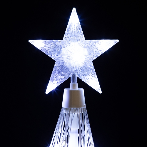 4' Pre-Lit White LED Show Cone Christmas Tree Yard Decor