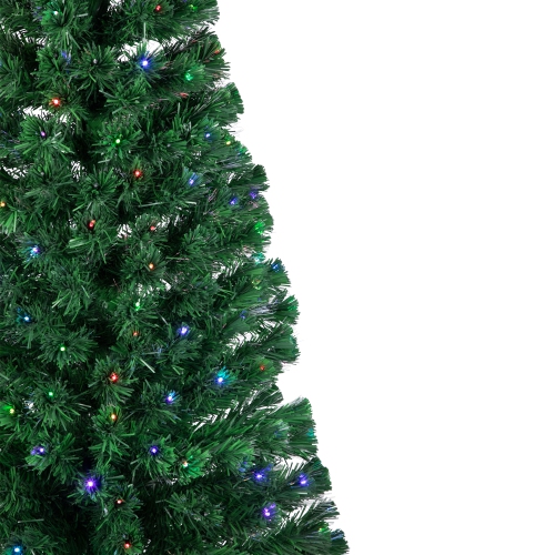 6' Pre-Lit LED Color Changing Fiber Optic Christmas Tree with Star Tree Topper