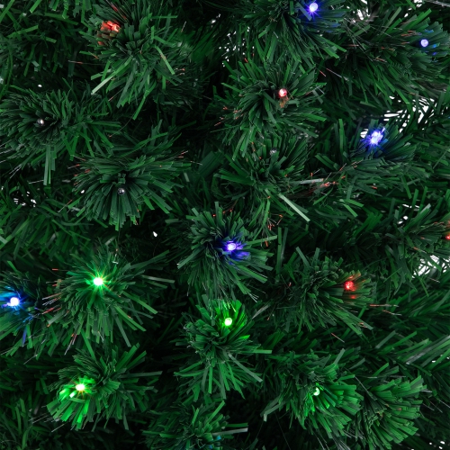 6' Pre-Lit LED Color Changing Fiber Optic Christmas Tree with Star Tree Topper