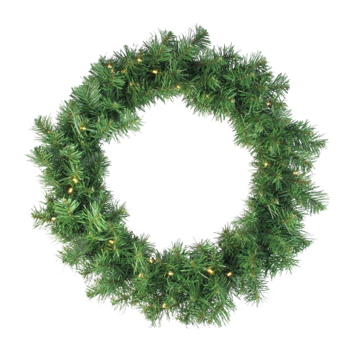 5-Piece Pre-Lit Artificial Winter Spruce Christmas Trees, Wreath and Garland Set - Clear Lights