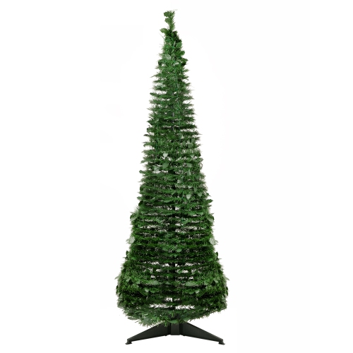 NORTHLIGHT  6' Tinsel Pop-Up Artificial Christmas Tree, Unlit In Green
