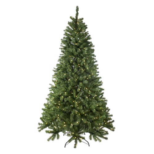 7.5' Pre-Lit Full Multi-Function Basset Pine Artificial Christmas Tree - Dual Color LED lights