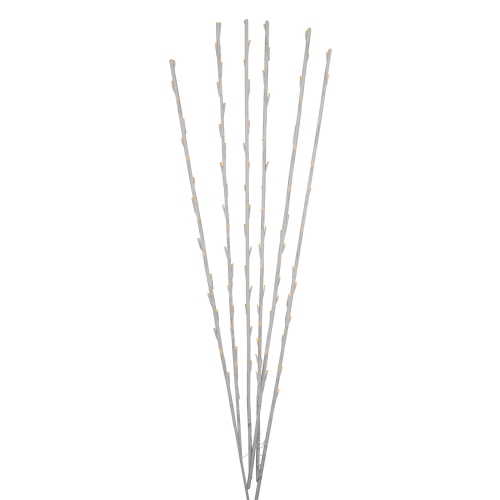 Set of 6 Enchanted Garden LED Yellow Lighted Branch Spray Driveway Pathway Markers 4'