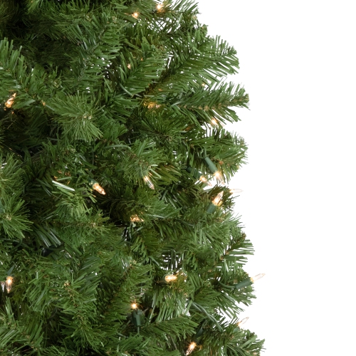 7.5' Pre-Lit Hazelton Spruce Pencil Artificial Christmas Tree, Clear Lights