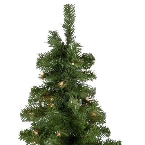 7.5' Pre-Lit Hazelton Spruce Pencil Artificial Christmas Tree, Clear Lights