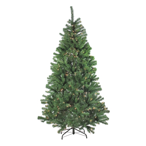 4-Piece Artificial Wolcott Spruce Christmas Tree, Wreath and Garland Set, Clear Lights