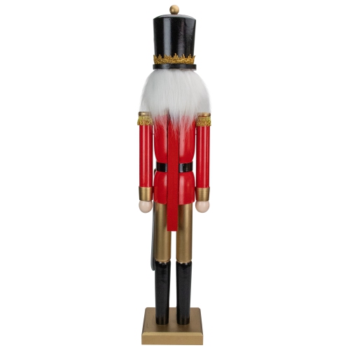 Casse-noisette Red and Gold Christmas Soldier de 36 po avec épée