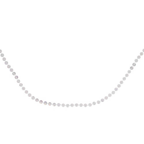 33' x 0.25" Shiny Clear Iridescent Beaded Artificial Christmas Garland - Unlit