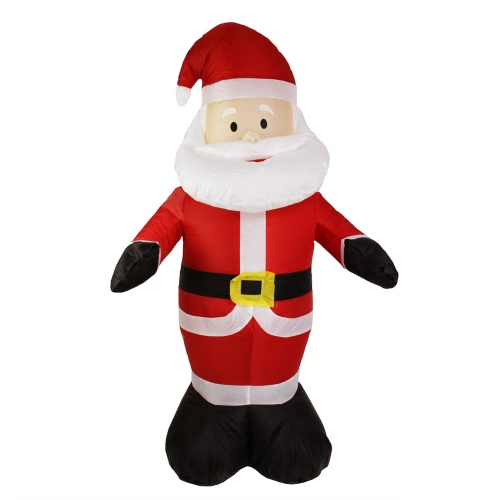 48" Red and White Inflatable Santa Claus LED Lighted Christmas Outdoor Decor