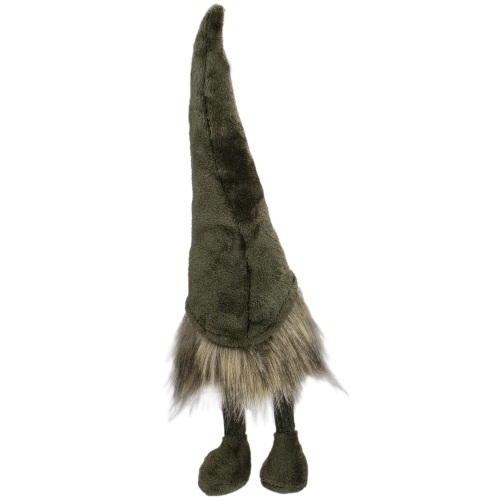 20" Green Sitting Christmas Gnome with Knitted Dangling Legs