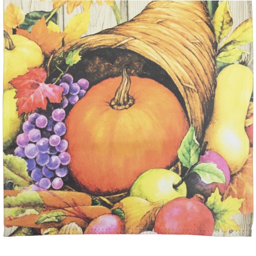 Cornucopia and Flowers Autumn Harvest Outdoor Garden Flag 28" x 40"