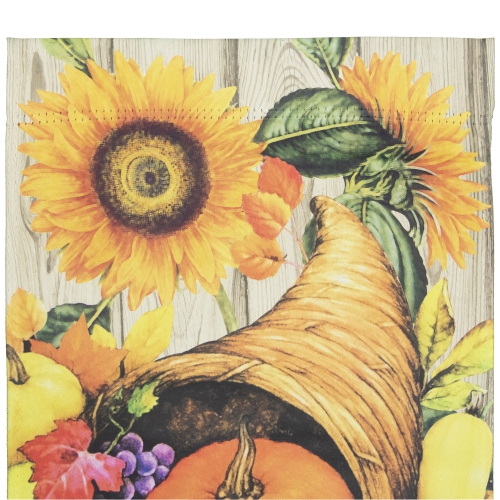 Cornucopia and Flowers Autumn Harvest Outdoor Garden Flag 28" x 40"