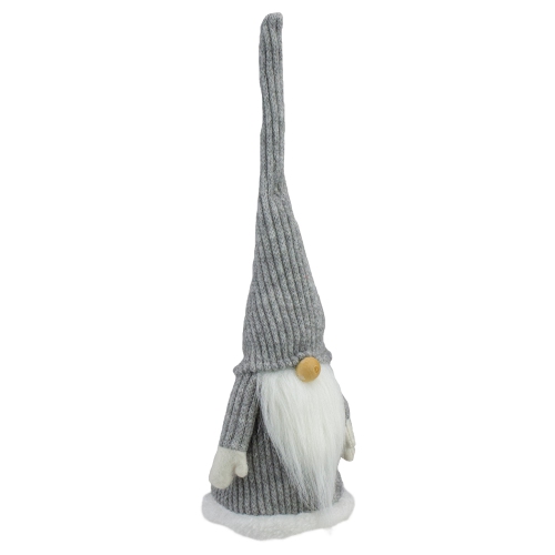 14" Gray and White Standing Christmas Gnome Tabletop Decor