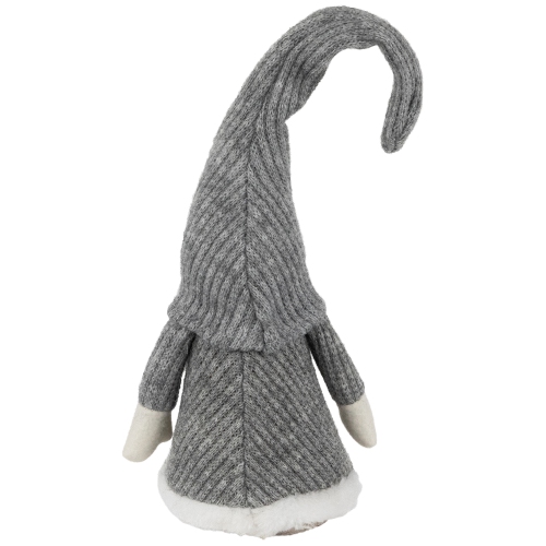 14" Gray and White Standing Christmas Gnome Tabletop Decor
