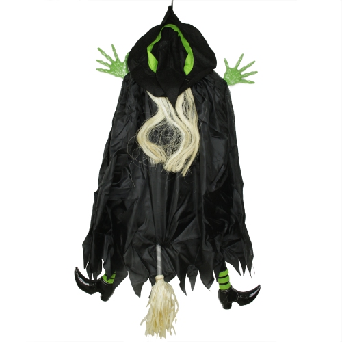 NORTHLIGHT  4.5' Humorous Crashing Witch Hanging Halloween Decoration