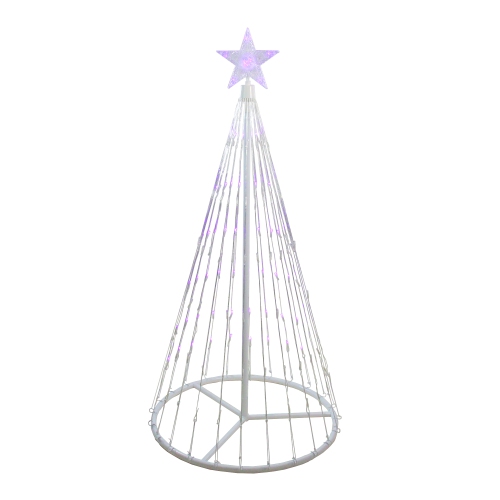 NORTHLIGHT  4' Led Lighted Show Cone Christmas Tree Outdoor Decor In Purple