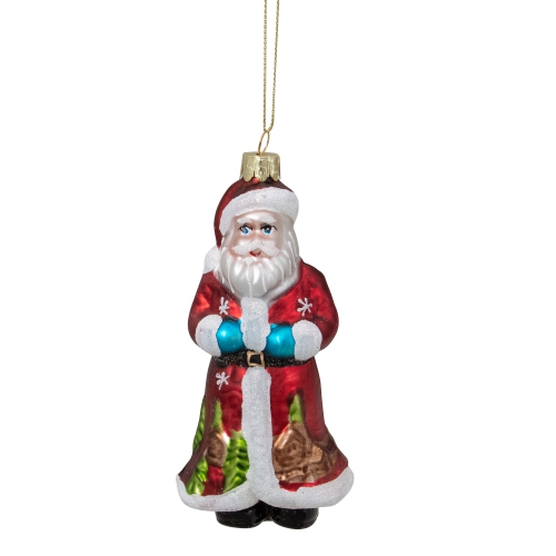 NORTHLIGHT  5.5" Classic Saint Nicholas Hanging Glass Christmas Ornament