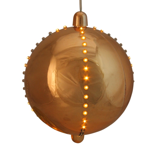 NORTHLIGHT  Copper Led Lighted Cascading Sphere Christmas Ball Ornament 7.5" (190Mm) In Gold