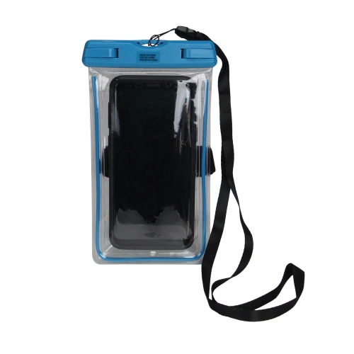 Blue and Clear Waterproof Travel Mobile Phone Case