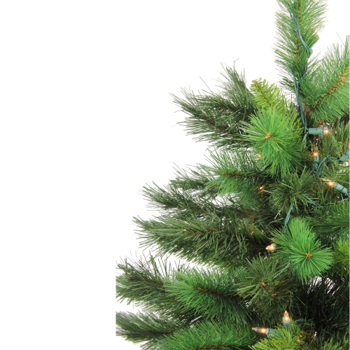 3' Pre-Lit Potted New Carolina Spruce Medium Artificial Christmas Tree - Clear Lights