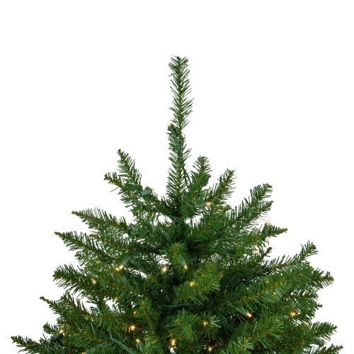 7.5' Pre-Lit Rockwood Pine Artificial Christmas Tree, Clear LED Lights